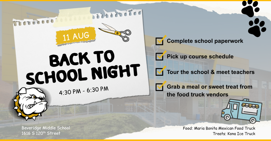  Back-to-School Night August 11th